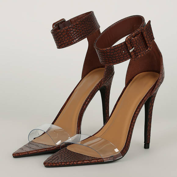 High Power - Brown Crocodile Heels - Picture 5 of 5